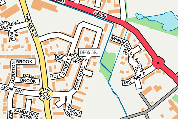 DE65 5BJ map - OS OpenMap – Local (Ordnance Survey)