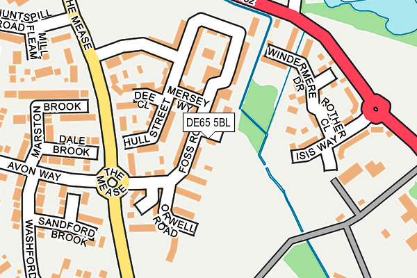 DE65 5BL map - OS OpenMap – Local (Ordnance Survey)