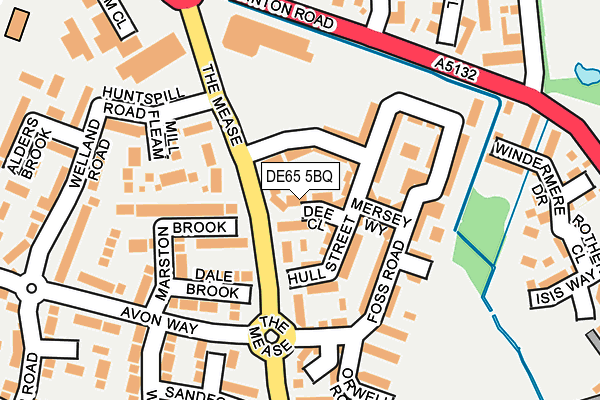 DE65 5BQ map - OS OpenMap – Local (Ordnance Survey)