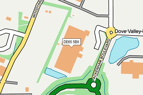 DE65 5BX map - OS OpenMap – Local (Ordnance Survey)