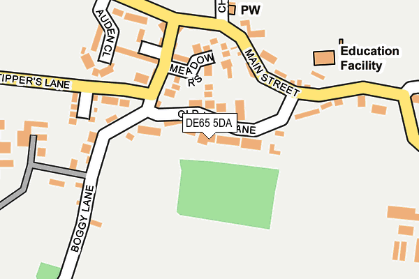 DE65 5DA map - OS OpenMap – Local (Ordnance Survey)