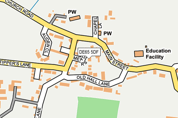 DE65 5DF map - OS OpenMap – Local (Ordnance Survey)