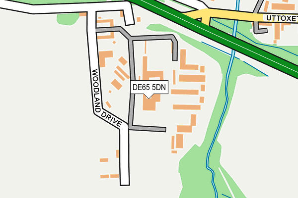 DE65 5DN map - OS OpenMap – Local (Ordnance Survey)