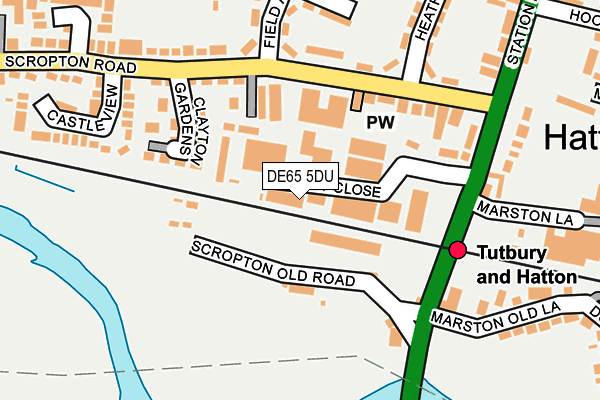 DE65 5DU map - OS OpenMap – Local (Ordnance Survey)