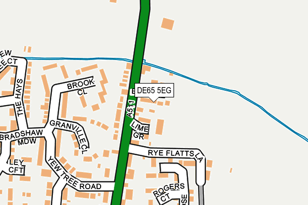 DE65 5EG map - OS OpenMap – Local (Ordnance Survey)
