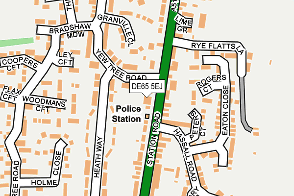 DE65 5EJ map - OS OpenMap – Local (Ordnance Survey)