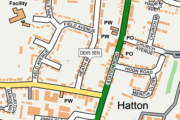 DE65 5EN map - OS OpenMap – Local (Ordnance Survey)