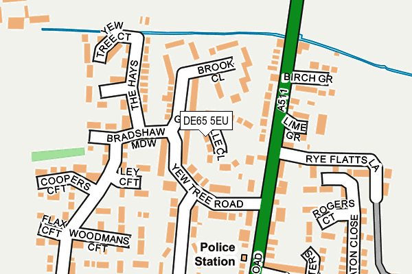 DE65 5EU map - OS OpenMap – Local (Ordnance Survey)