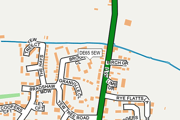 DE65 5EW map - OS OpenMap – Local (Ordnance Survey)