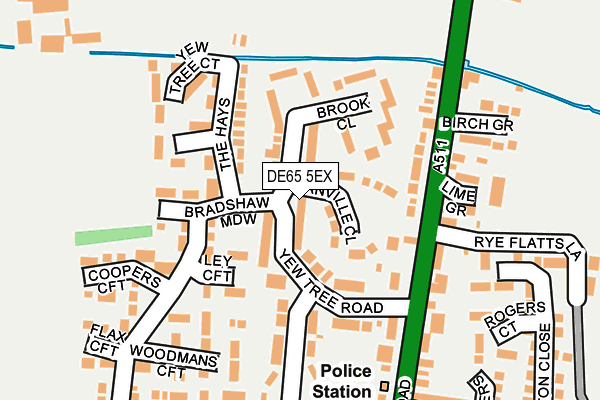 DE65 5EX map - OS OpenMap – Local (Ordnance Survey)