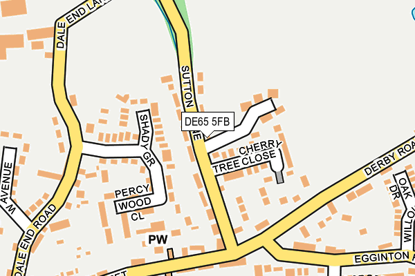 DE65 5FB map - OS OpenMap – Local (Ordnance Survey)