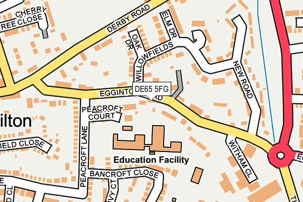 DE65 5FG map - OS OpenMap – Local (Ordnance Survey)