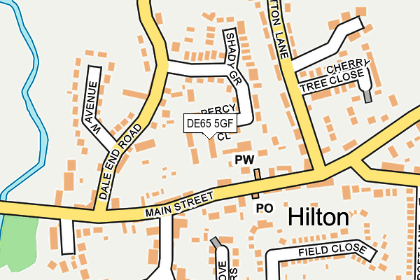 DE65 5GF map - OS OpenMap – Local (Ordnance Survey)