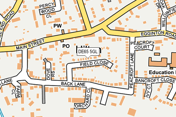 DE65 5GL map - OS OpenMap – Local (Ordnance Survey)