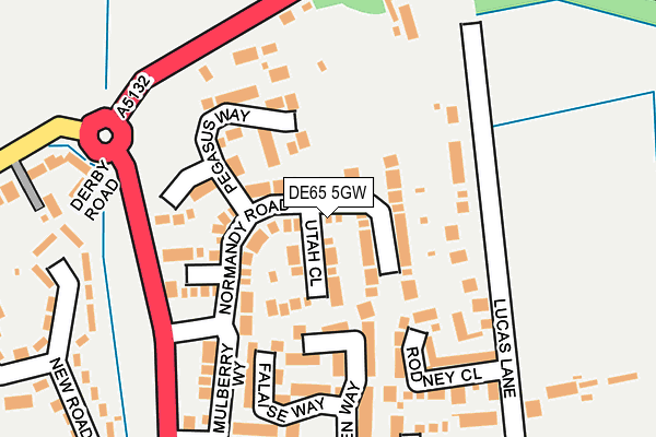 DE65 5GW map - OS OpenMap – Local (Ordnance Survey)