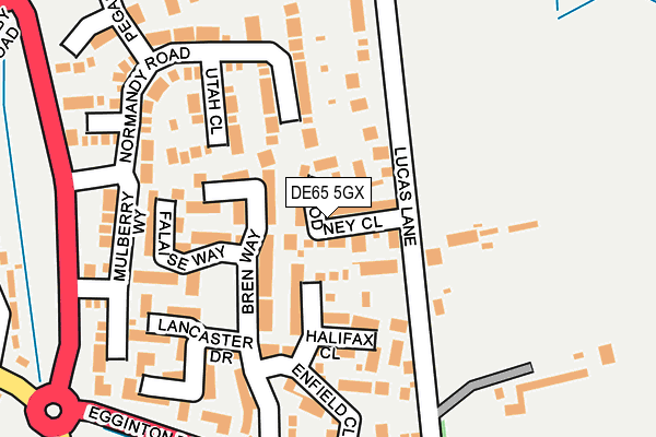 DE65 5GX map - OS OpenMap – Local (Ordnance Survey)