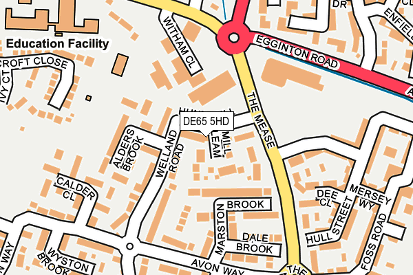 DE65 5HD map - OS OpenMap – Local (Ordnance Survey)