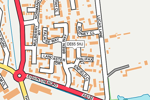 DE65 5HJ map - OS OpenMap – Local (Ordnance Survey)