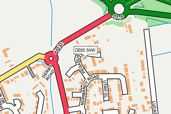 DE65 5HW map - OS OpenMap – Local (Ordnance Survey)