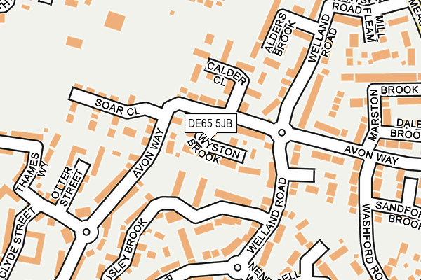 DE65 5JB map - OS OpenMap – Local (Ordnance Survey)