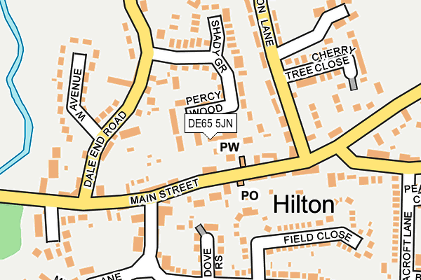 DE65 5JN map - OS OpenMap – Local (Ordnance Survey)