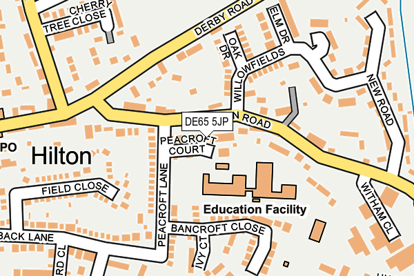 DE65 5JP map - OS OpenMap – Local (Ordnance Survey)