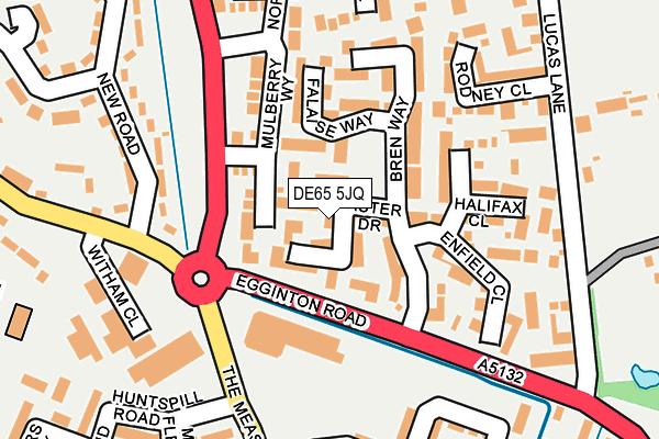 DE65 5JQ map - OS OpenMap – Local (Ordnance Survey)