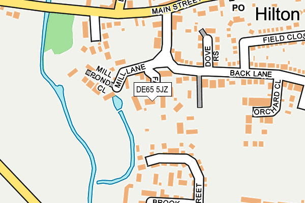 DE65 5JZ map - OS OpenMap – Local (Ordnance Survey)
