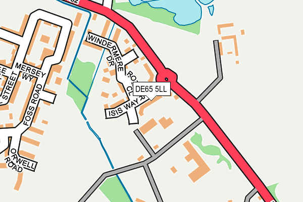 DE65 5LL map - OS OpenMap – Local (Ordnance Survey)