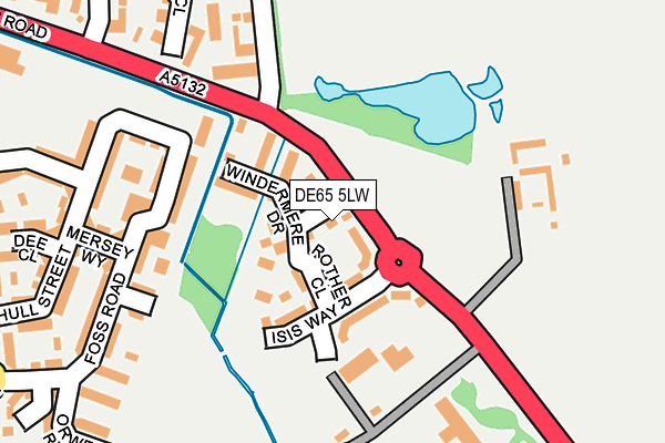 DE65 5LW map - OS OpenMap – Local (Ordnance Survey)