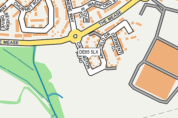 DE65 5LX map - OS OpenMap – Local (Ordnance Survey)