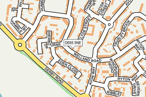 DE65 5NE map - OS OpenMap – Local (Ordnance Survey)