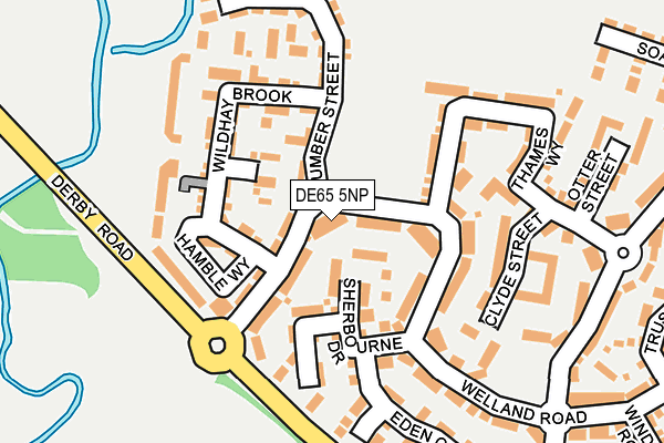 DE65 5NP map - OS OpenMap – Local (Ordnance Survey)