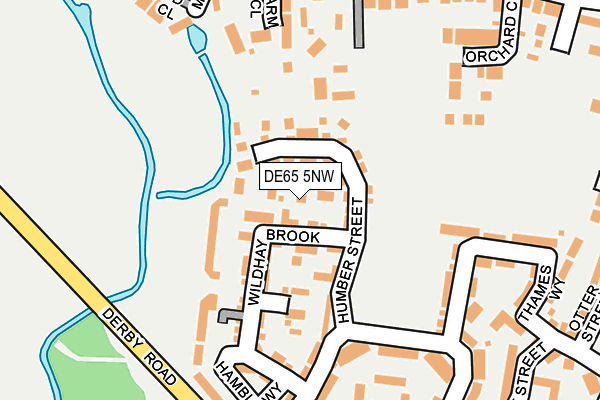 DE65 5NW map - OS OpenMap – Local (Ordnance Survey)