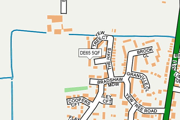 DE65 5QF map - OS OpenMap – Local (Ordnance Survey)