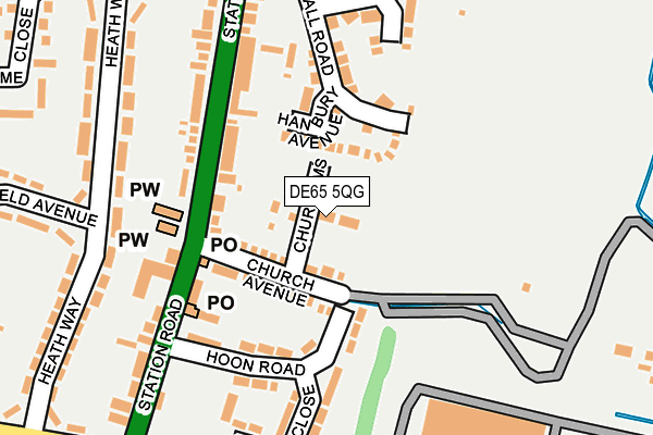 DE65 5QG map - OS OpenMap – Local (Ordnance Survey)