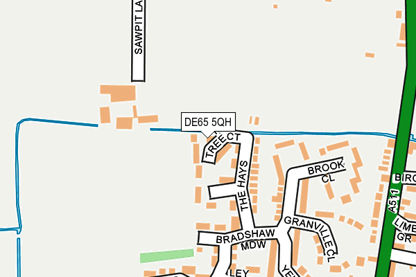 DE65 5QH map - OS OpenMap – Local (Ordnance Survey)