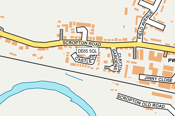 DE65 5QL map - OS OpenMap – Local (Ordnance Survey)