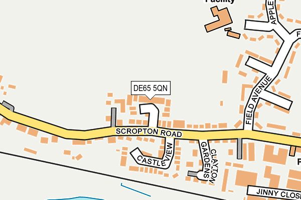 DE65 5QN map - OS OpenMap – Local (Ordnance Survey)