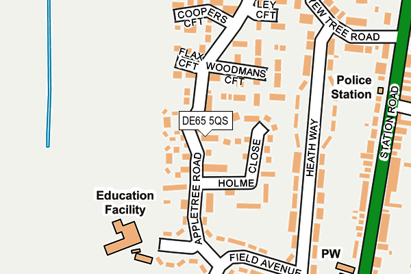 DE65 5QS map - OS OpenMap – Local (Ordnance Survey)