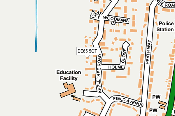 DE65 5QT map - OS OpenMap – Local (Ordnance Survey)