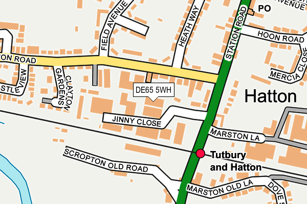 DE65 5WH map - OS OpenMap – Local (Ordnance Survey)