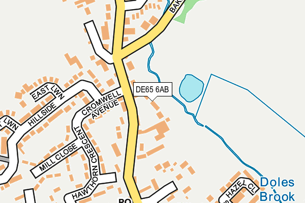 DE65 6AB map - OS OpenMap – Local (Ordnance Survey)