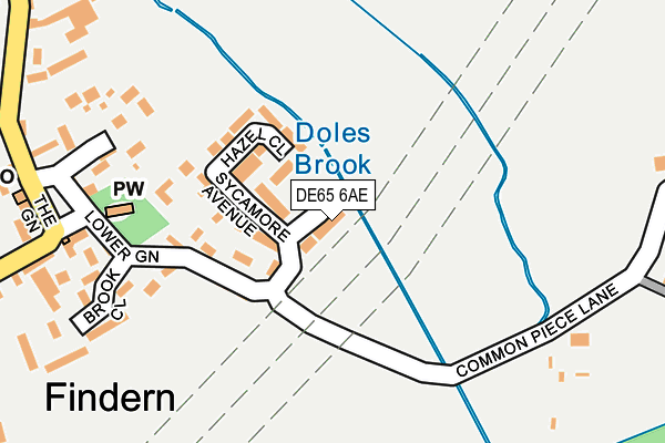 DE65 6AE map - OS OpenMap – Local (Ordnance Survey)