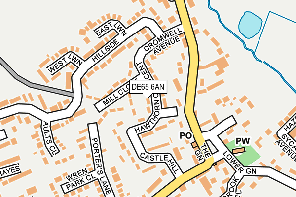 DE65 6AN map - OS OpenMap – Local (Ordnance Survey)