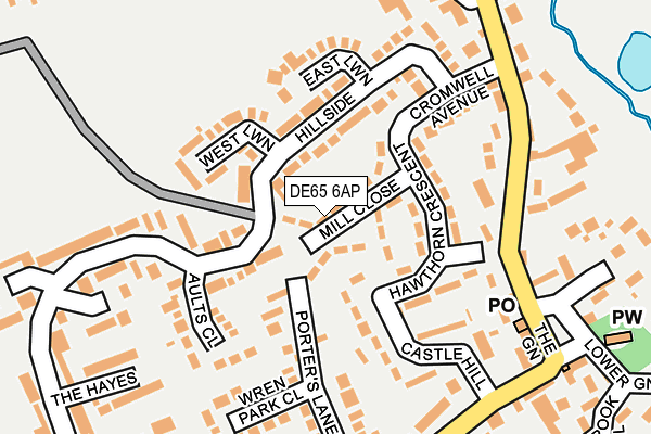 DE65 6AP map - OS OpenMap – Local (Ordnance Survey)