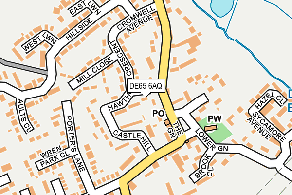 DE65 6AQ map - OS OpenMap – Local (Ordnance Survey)