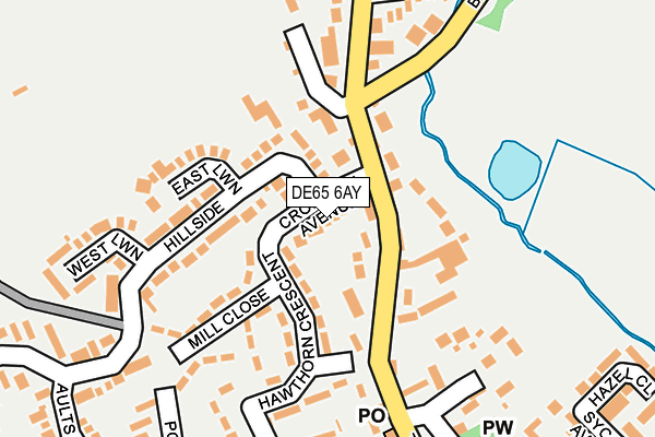 DE65 6AY map - OS OpenMap – Local (Ordnance Survey)