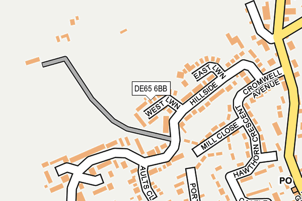 DE65 6BB map - OS OpenMap – Local (Ordnance Survey)
