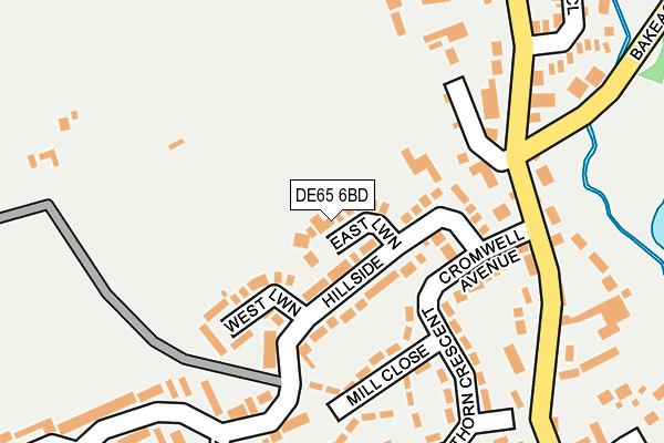 DE65 6BD map - OS OpenMap – Local (Ordnance Survey)